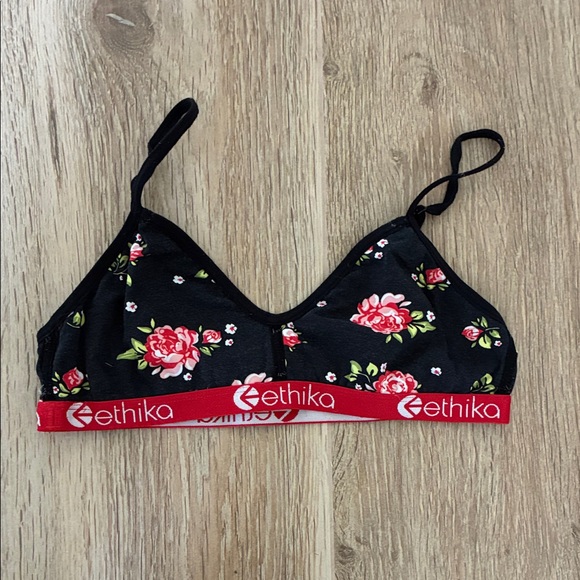 ethika Other - Ethika Black and Red Floral Bralette